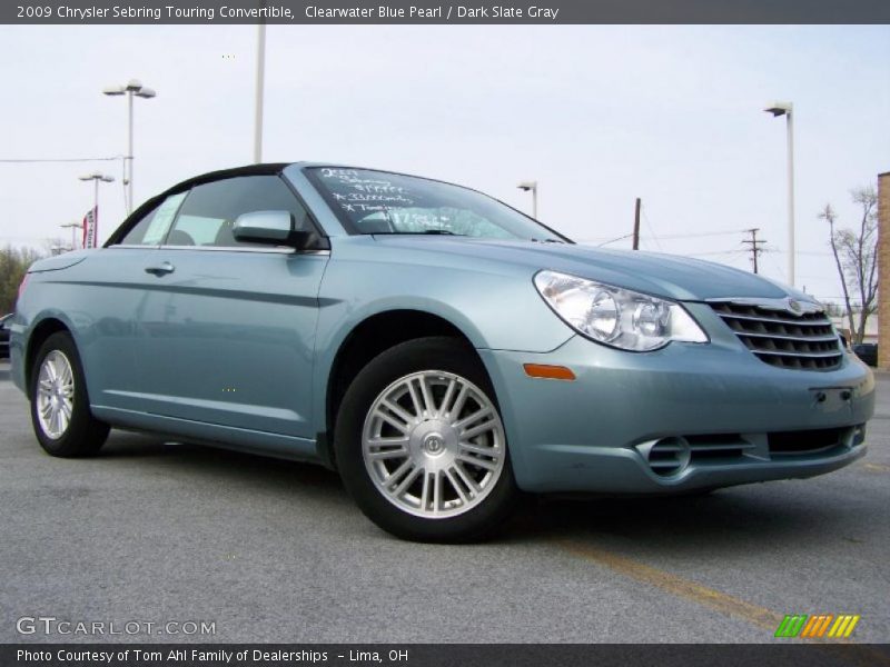 Clearwater Blue Pearl / Dark Slate Gray 2009 Chrysler Sebring Touring Convertible