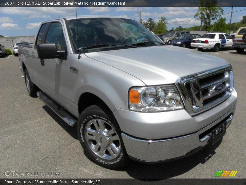 Silver Metallic / Medium/Dark Flint 2007 Ford F150 XLT SuperCab