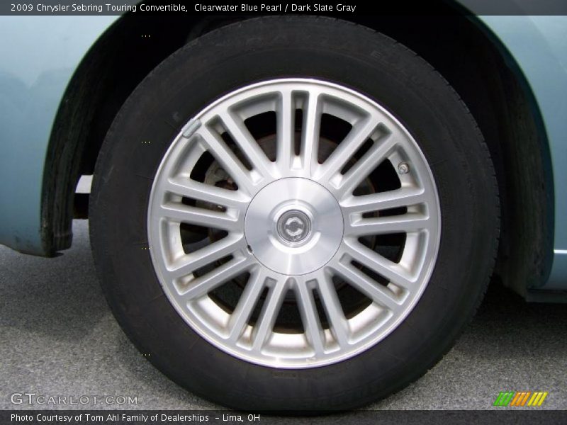 Clearwater Blue Pearl / Dark Slate Gray 2009 Chrysler Sebring Touring Convertible