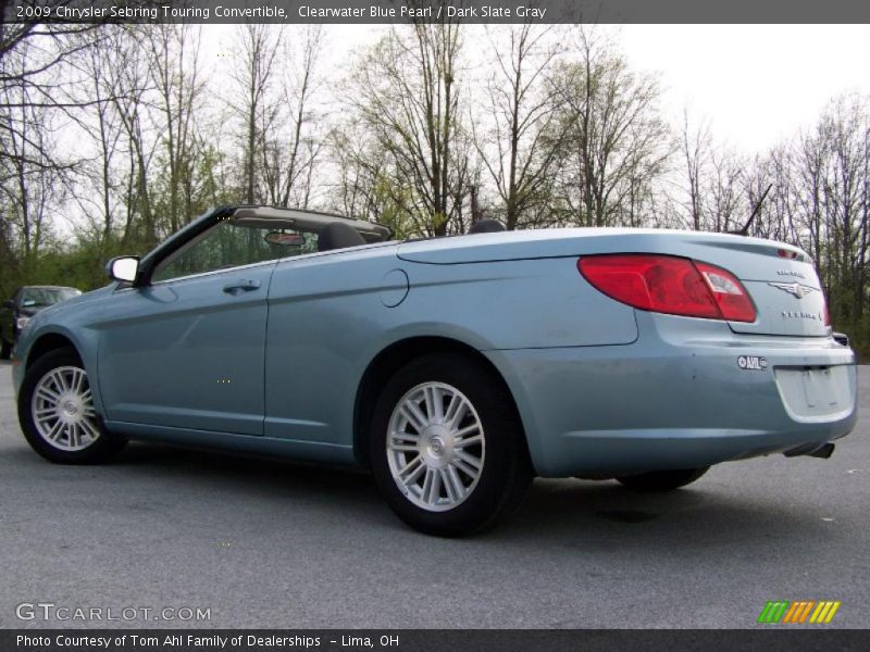 Clearwater Blue Pearl / Dark Slate Gray 2009 Chrysler Sebring Touring Convertible