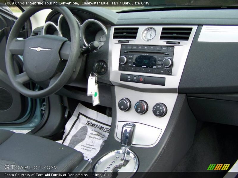 Clearwater Blue Pearl / Dark Slate Gray 2009 Chrysler Sebring Touring Convertible