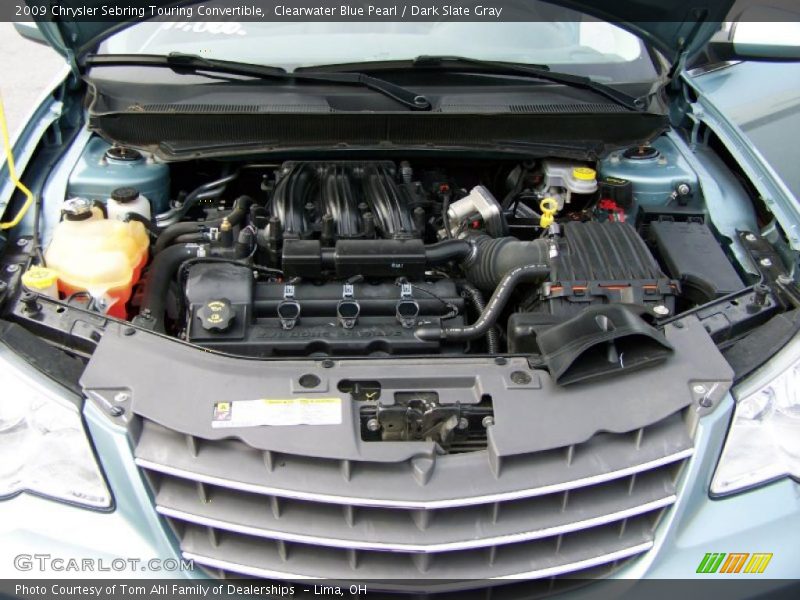 Clearwater Blue Pearl / Dark Slate Gray 2009 Chrysler Sebring Touring Convertible