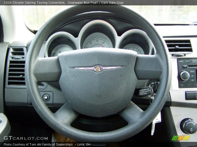Clearwater Blue Pearl / Dark Slate Gray 2009 Chrysler Sebring Touring Convertible