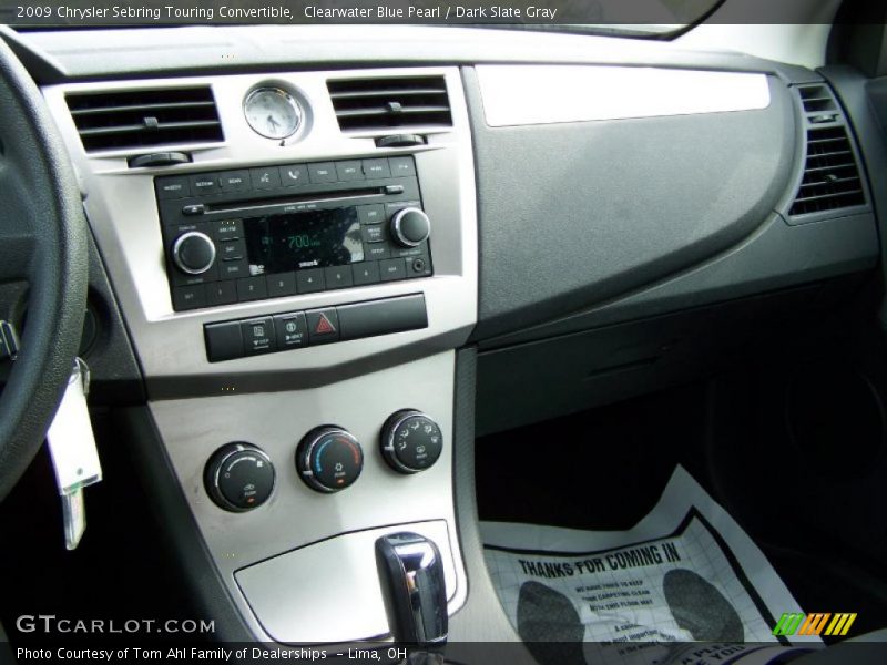 Clearwater Blue Pearl / Dark Slate Gray 2009 Chrysler Sebring Touring Convertible