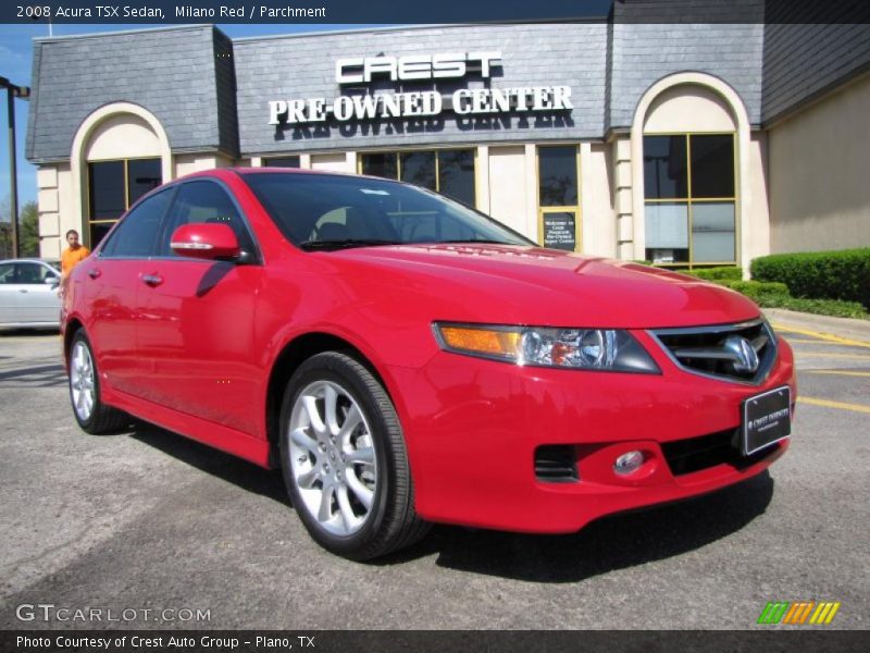 Milano Red / Parchment 2008 Acura TSX Sedan