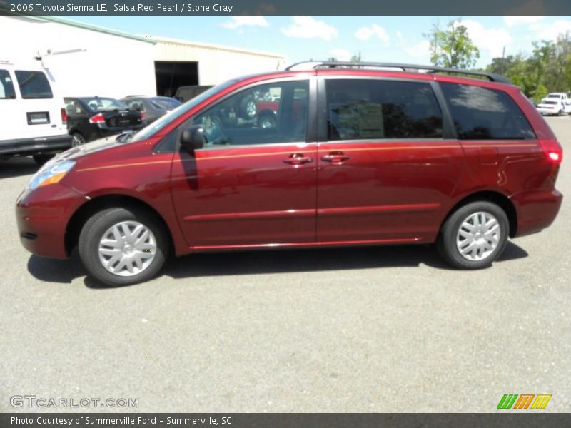 Salsa Red Pearl / Stone Gray 2006 Toyota Sienna LE