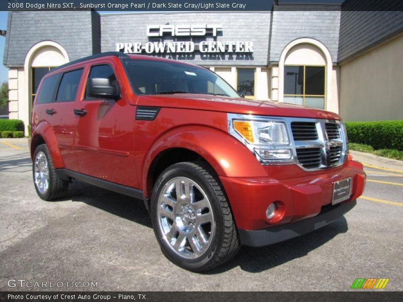 Sunburst Orange Pearl / Dark Slate Gray/Light Slate Gray 2008 Dodge Nitro SXT