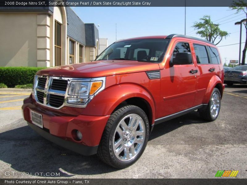 Sunburst Orange Pearl / Dark Slate Gray/Light Slate Gray 2008 Dodge Nitro SXT