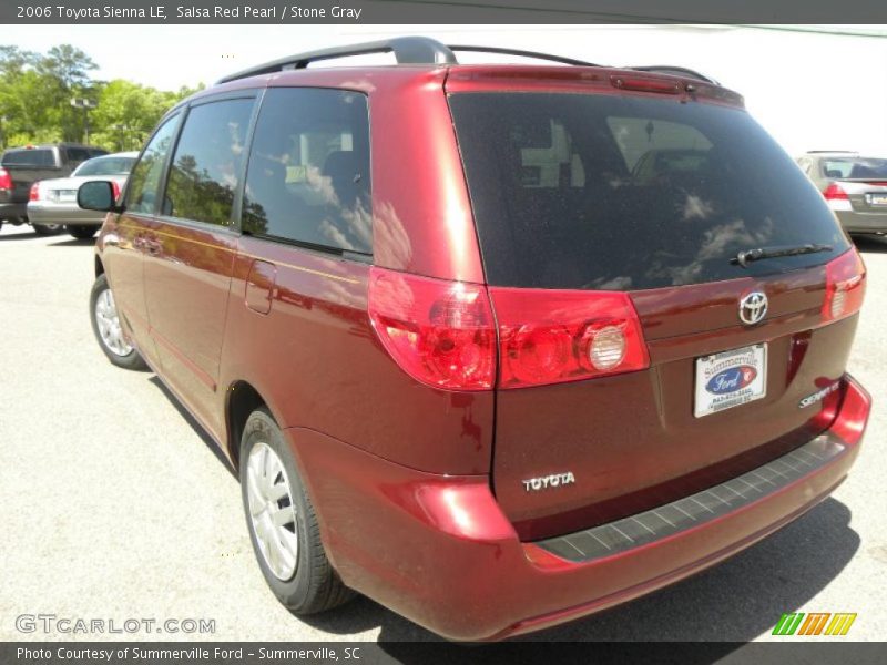Salsa Red Pearl / Stone Gray 2006 Toyota Sienna LE