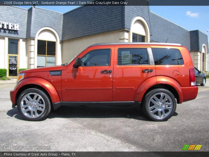 Sunburst Orange Pearl / Dark Slate Gray/Light Slate Gray 2008 Dodge Nitro SXT