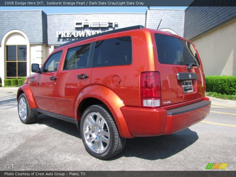 Sunburst Orange Pearl / Dark Slate Gray/Light Slate Gray 2008 Dodge Nitro SXT