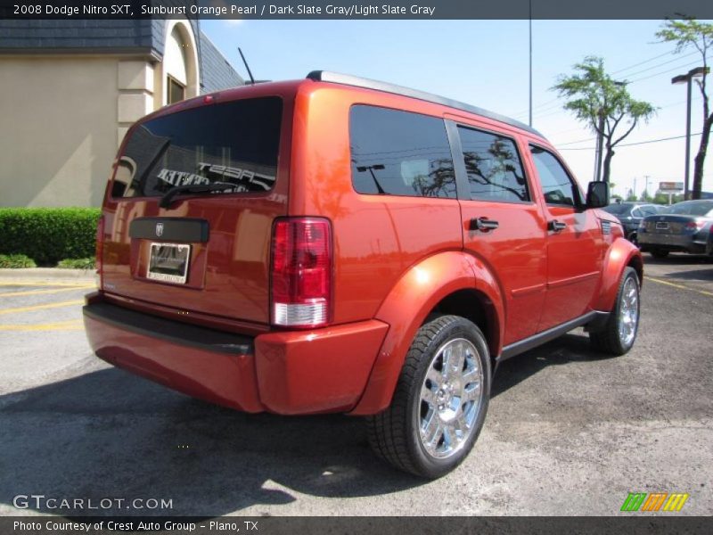 Sunburst Orange Pearl / Dark Slate Gray/Light Slate Gray 2008 Dodge Nitro SXT
