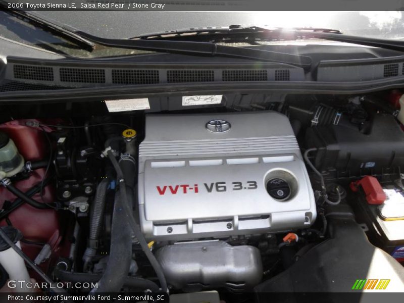 Salsa Red Pearl / Stone Gray 2006 Toyota Sienna LE