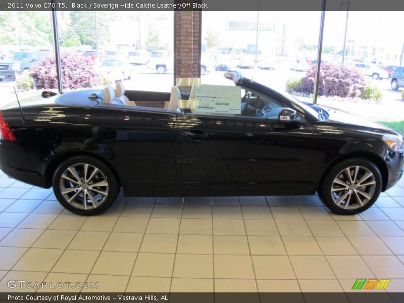 Black / Soverign Hide Calcite Leather/Off Black 2011 Volvo C70 T5