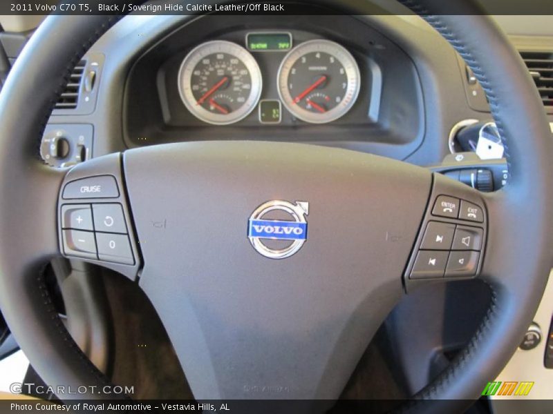 Black / Soverign Hide Calcite Leather/Off Black 2011 Volvo C70 T5