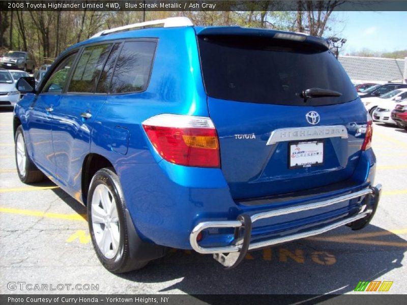 Blue Streak Metallic / Ash Gray 2008 Toyota Highlander Limited 4WD