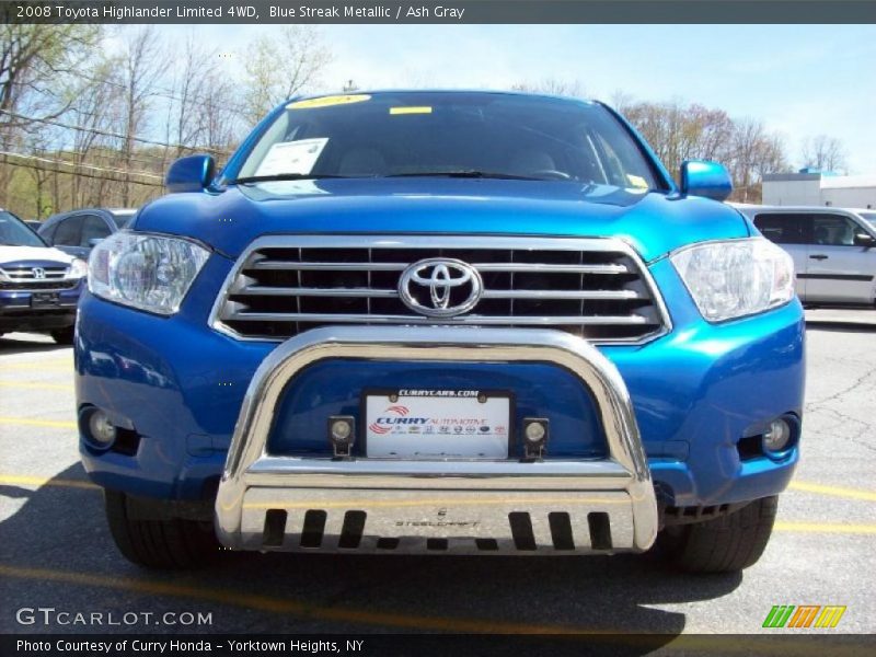 Blue Streak Metallic / Ash Gray 2008 Toyota Highlander Limited 4WD