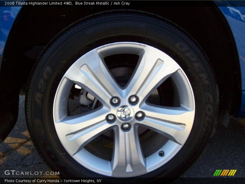 Blue Streak Metallic / Ash Gray 2008 Toyota Highlander Limited 4WD