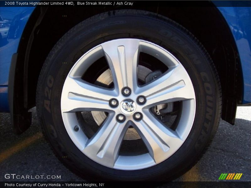 Blue Streak Metallic / Ash Gray 2008 Toyota Highlander Limited 4WD
