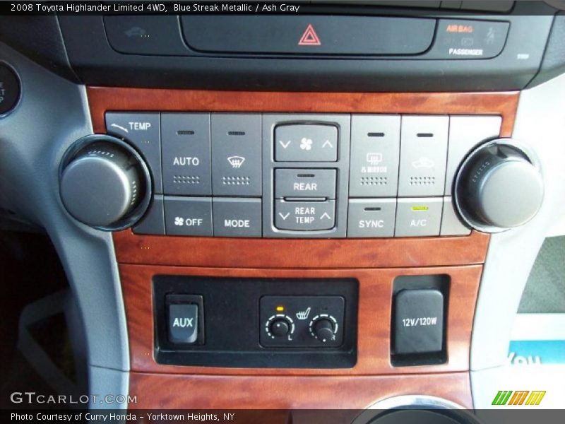 Blue Streak Metallic / Ash Gray 2008 Toyota Highlander Limited 4WD