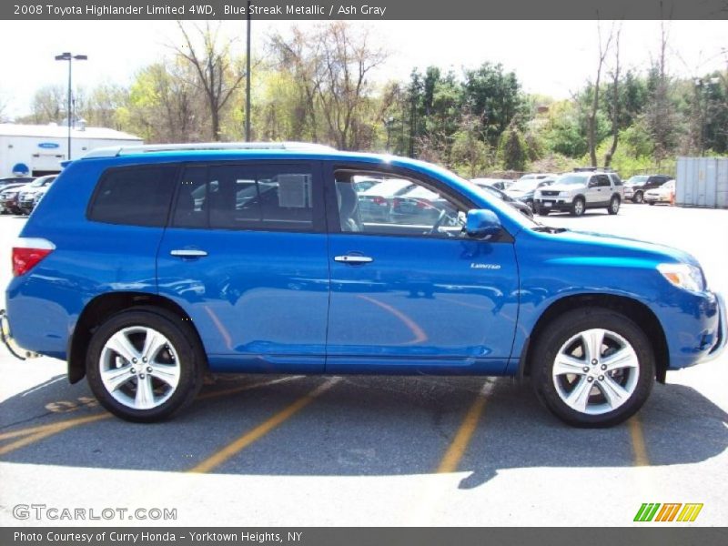 Blue Streak Metallic / Ash Gray 2008 Toyota Highlander Limited 4WD