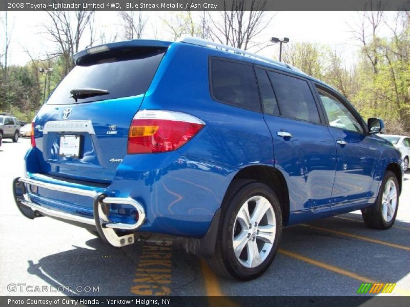 Blue Streak Metallic / Ash Gray 2008 Toyota Highlander Limited 4WD