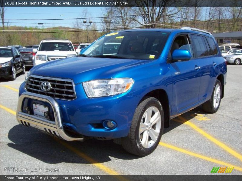Blue Streak Metallic / Ash Gray 2008 Toyota Highlander Limited 4WD