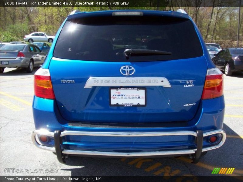 Blue Streak Metallic / Ash Gray 2008 Toyota Highlander Limited 4WD