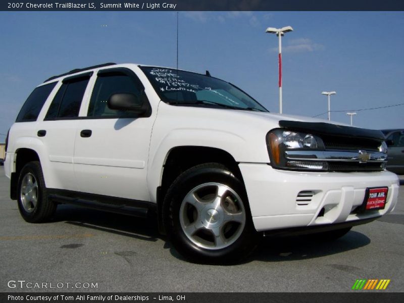 Summit White / Light Gray 2007 Chevrolet TrailBlazer LS