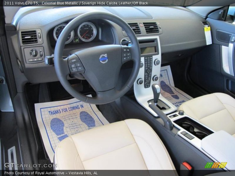 Celestial Blue Metallic / Soverign Hide Calcite Leather/Off Black 2011 Volvo C70 T5