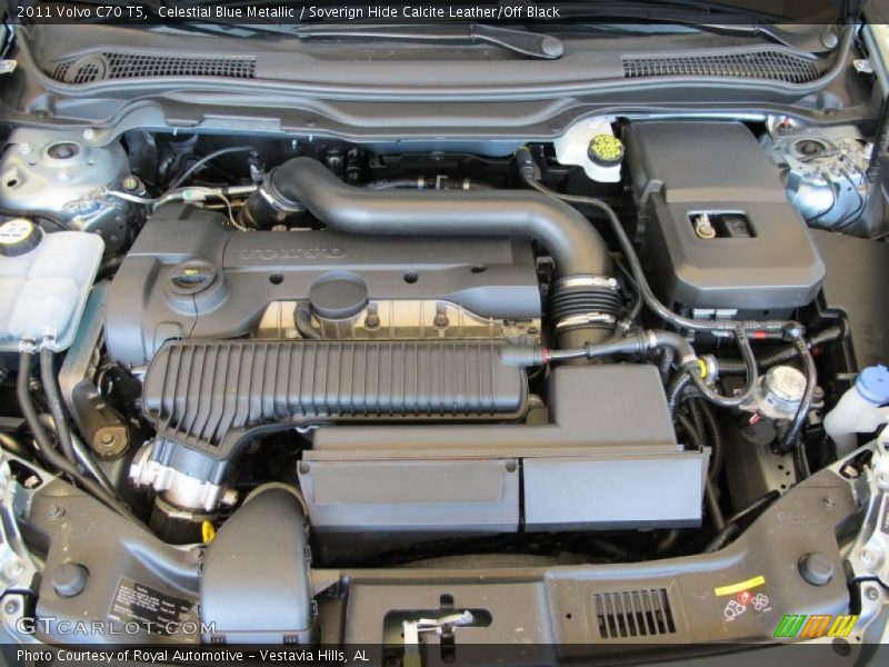Celestial Blue Metallic / Soverign Hide Calcite Leather/Off Black 2011 Volvo C70 T5