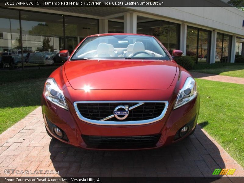 Flamenco Red Metallic / Soverign Hide Calcite Leather/Umbra Brown 2011 Volvo C70 T5