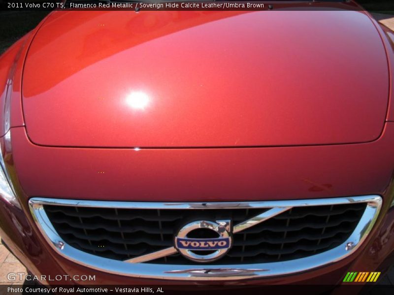 Flamenco Red Metallic / Soverign Hide Calcite Leather/Umbra Brown 2011 Volvo C70 T5
