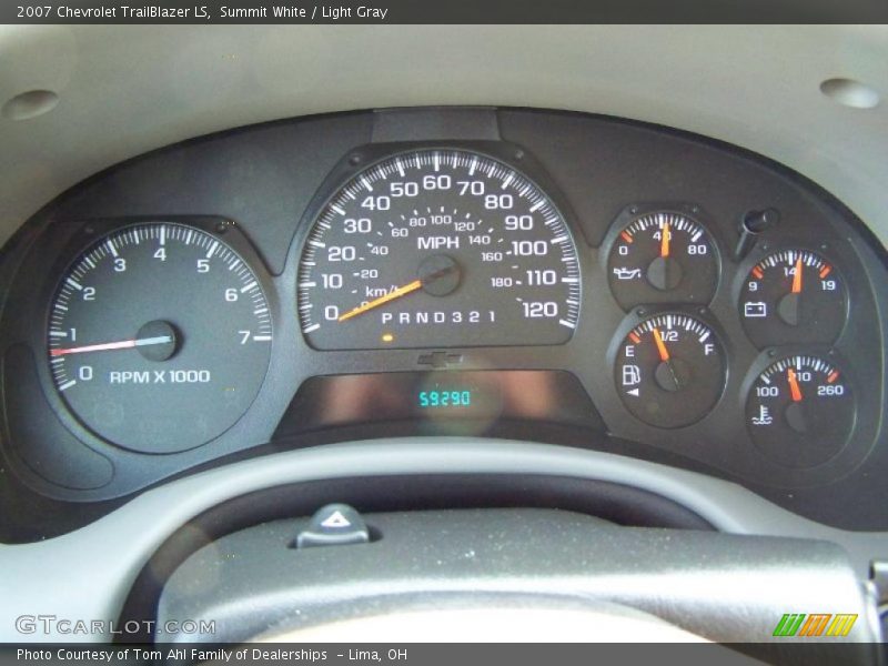 Summit White / Light Gray 2007 Chevrolet TrailBlazer LS