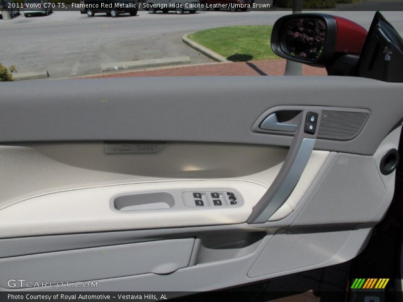 Flamenco Red Metallic / Soverign Hide Calcite Leather/Umbra Brown 2011 Volvo C70 T5