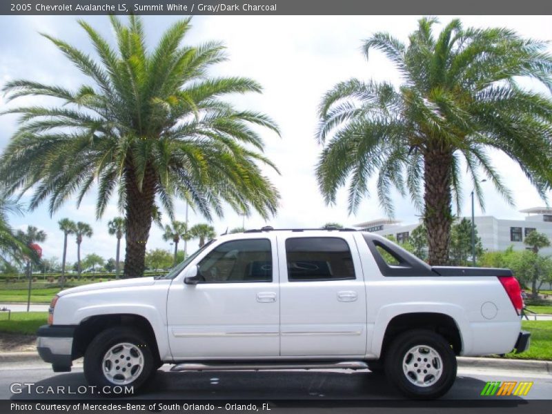 Summit White / Gray/Dark Charcoal 2005 Chevrolet Avalanche LS