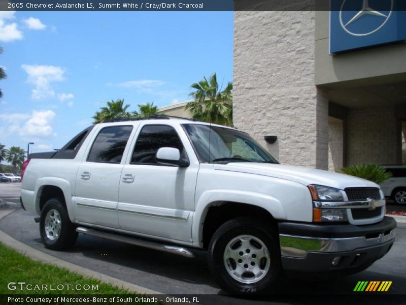 Summit White / Gray/Dark Charcoal 2005 Chevrolet Avalanche LS