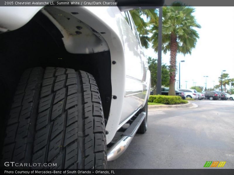 Summit White / Gray/Dark Charcoal 2005 Chevrolet Avalanche LS