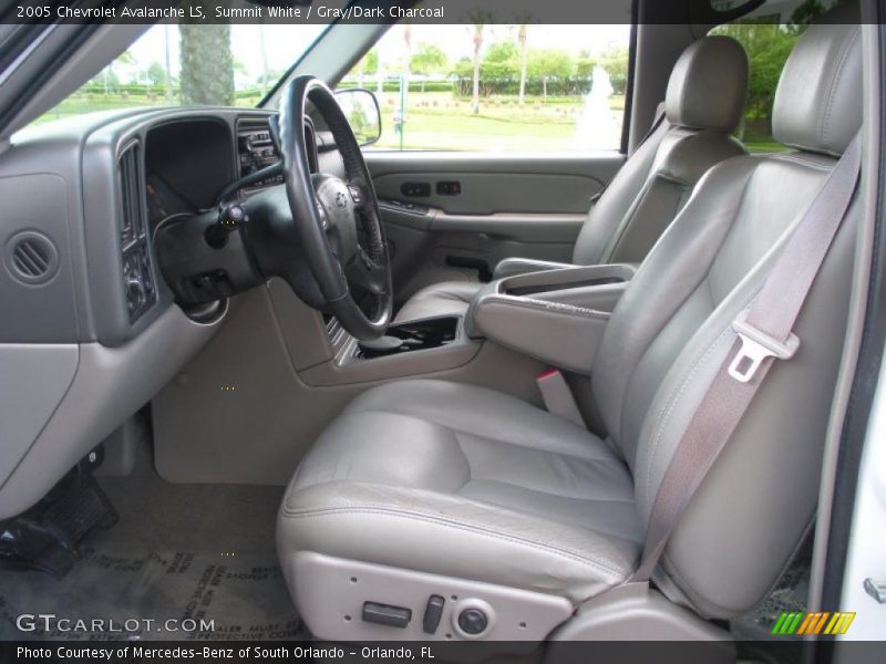 Summit White / Gray/Dark Charcoal 2005 Chevrolet Avalanche LS