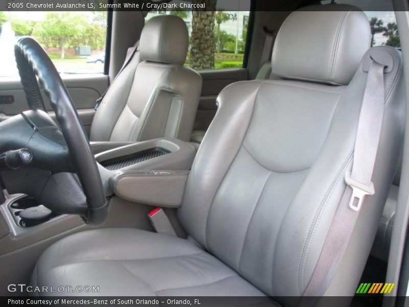 Summit White / Gray/Dark Charcoal 2005 Chevrolet Avalanche LS