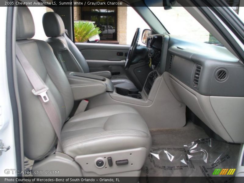 Summit White / Gray/Dark Charcoal 2005 Chevrolet Avalanche LS