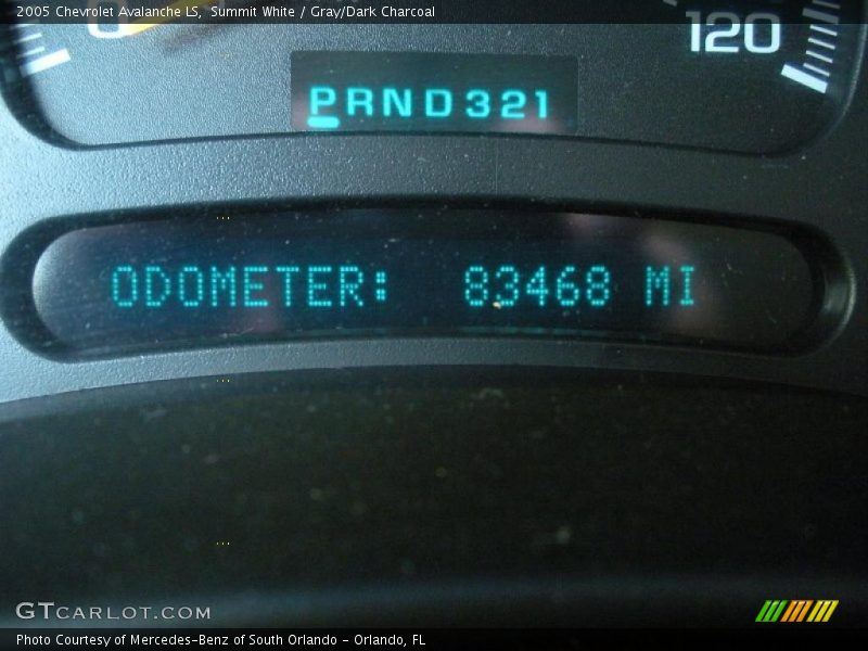 Summit White / Gray/Dark Charcoal 2005 Chevrolet Avalanche LS