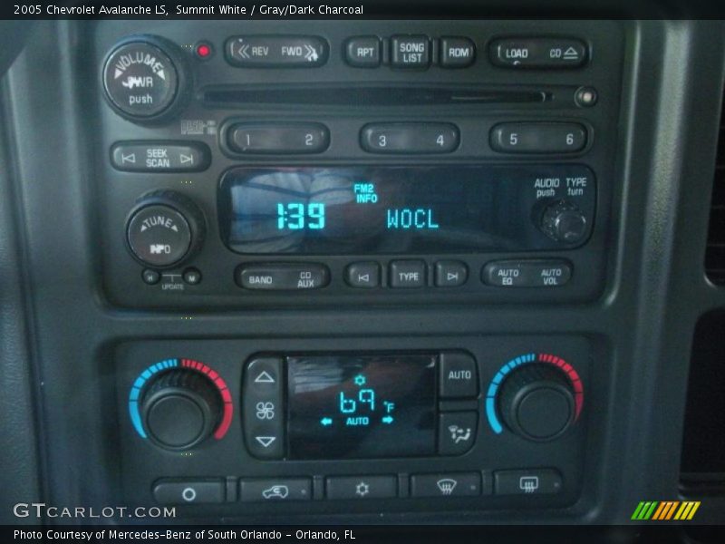 Summit White / Gray/Dark Charcoal 2005 Chevrolet Avalanche LS