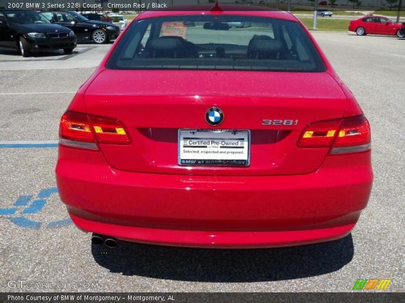 Crimson Red / Black 2007 BMW 3 Series 328i Coupe