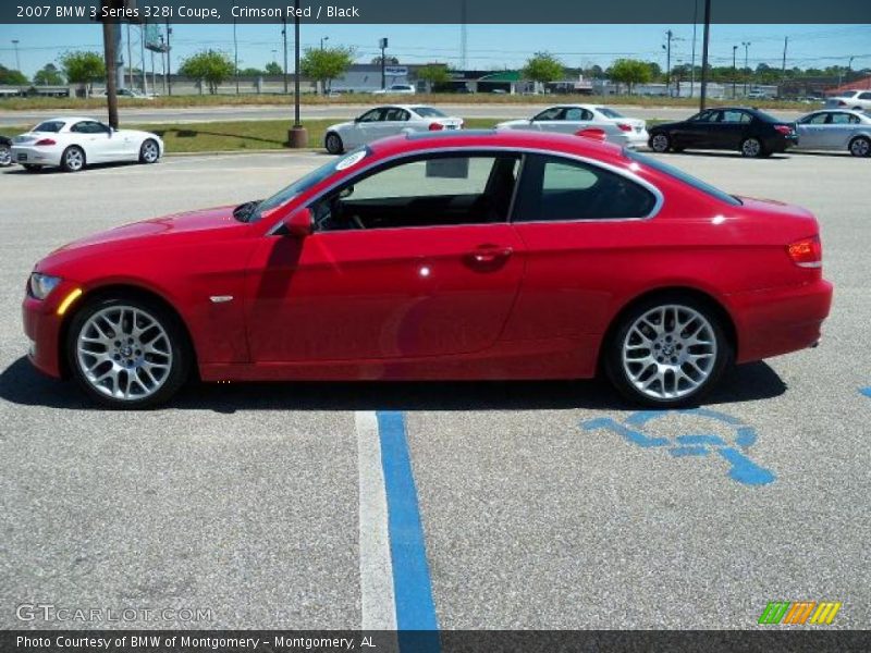 Crimson Red / Black 2007 BMW 3 Series 328i Coupe