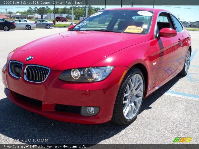 Crimson Red / Black 2007 BMW 3 Series 328i Coupe