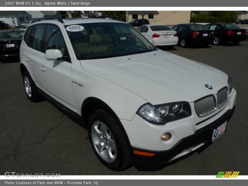 Alpine White / Sand Beige 2007 BMW X3 3.0si