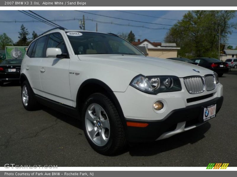 Alpine White / Sand Beige 2007 BMW X3 3.0si
