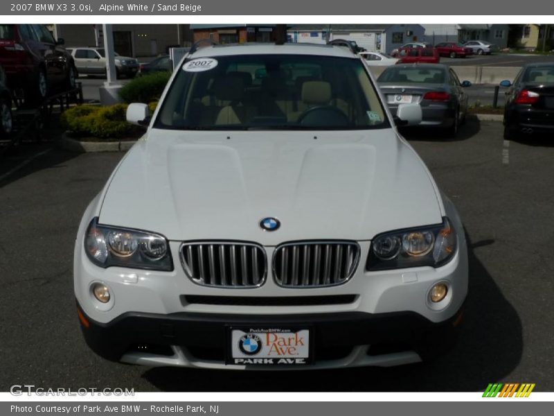 Alpine White / Sand Beige 2007 BMW X3 3.0si