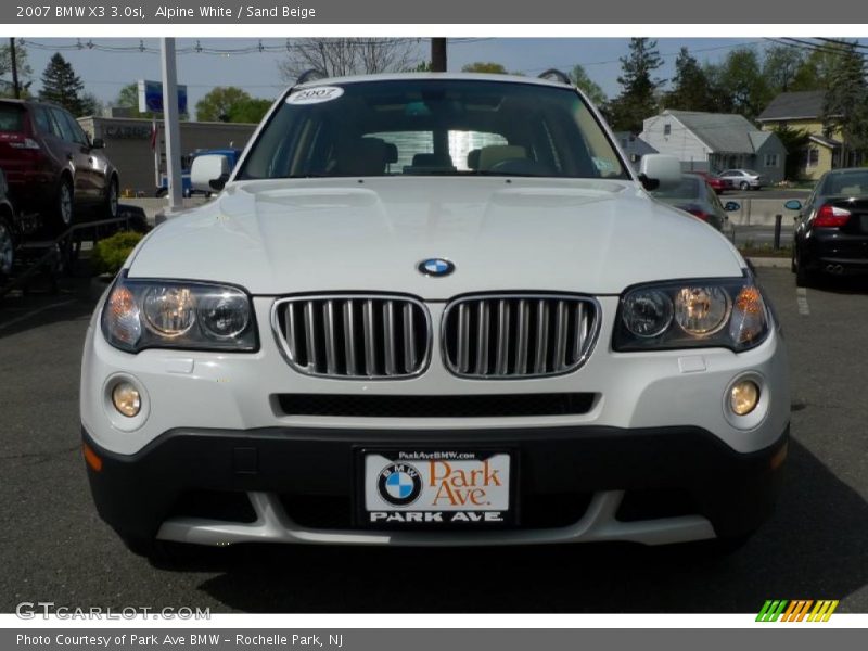 Alpine White / Sand Beige 2007 BMW X3 3.0si